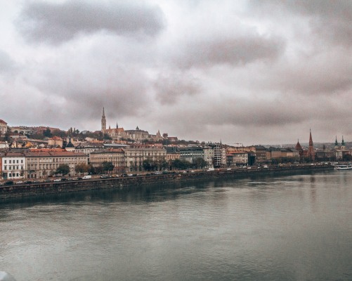 The Buda side of the Danube river in Budapest, Hungary